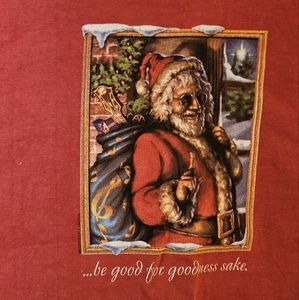 Grateful Dead Vintage 80's-90's  "-Jerry Garcia Santa 100% cotton Red T- shirt.